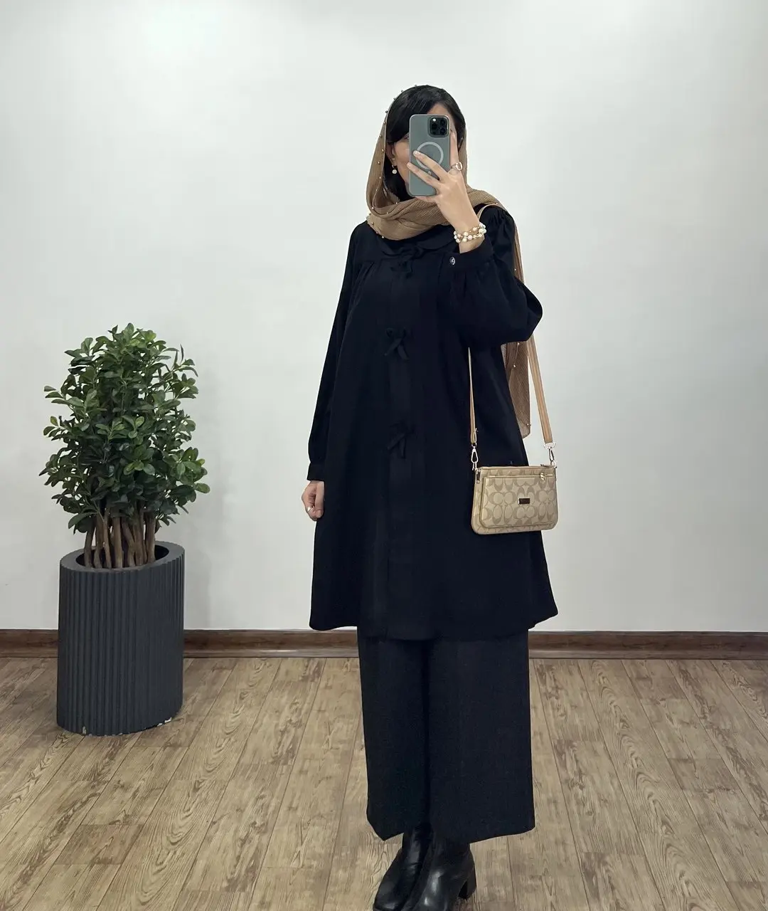 مانتو بلند پشمی پروانه (پیش فروش)